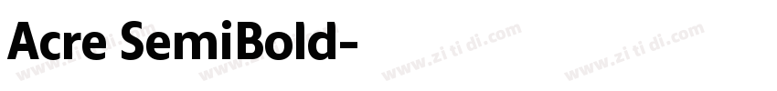 Acre SemiBold字体转换